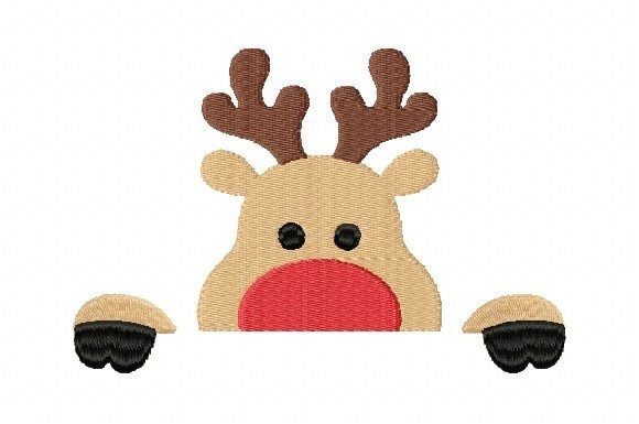Christmas Peeking Reindeer