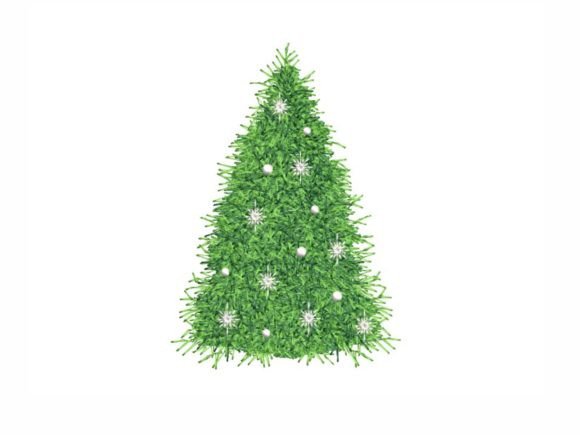 Christmas Tree with Snowflakes