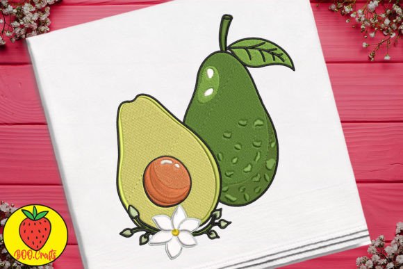 Cute Avocado and Flower