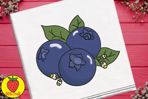 Cute Blueberry and Leaves