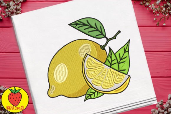 Cute Lemon and Leaves