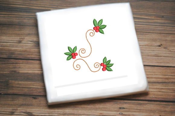 Decorative Red Floral Element