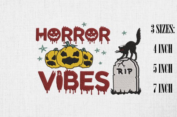 Horror Vibes Scary Black Cat
