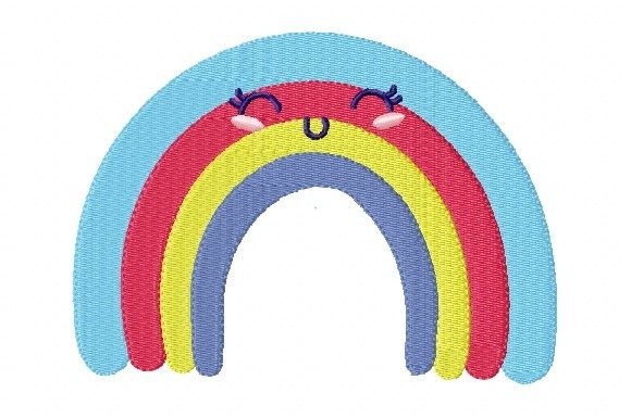Smiley Face Boho Rainbow