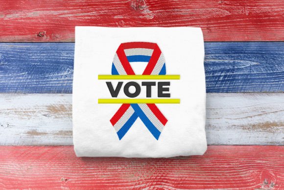 Striped Vote Ribbon Mini