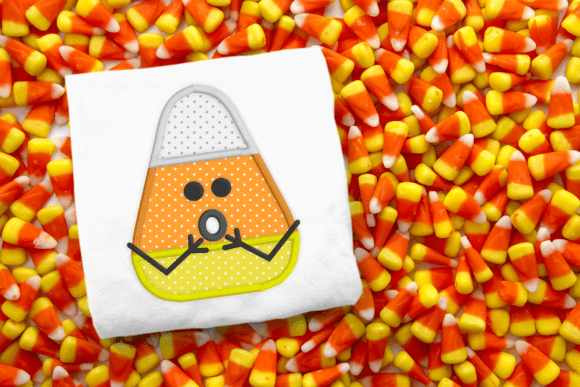 Surprised Candy Corn Applique