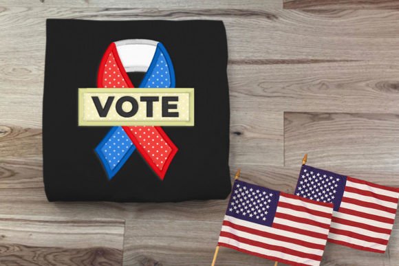 Vote Ribbon Applique